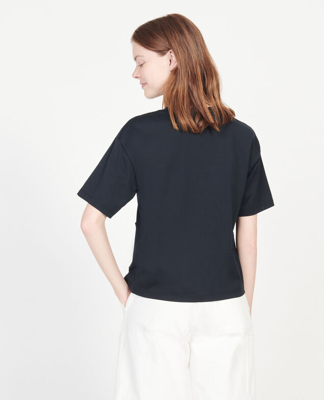 Camiseta oversize de algodón mercerizado Black beauty