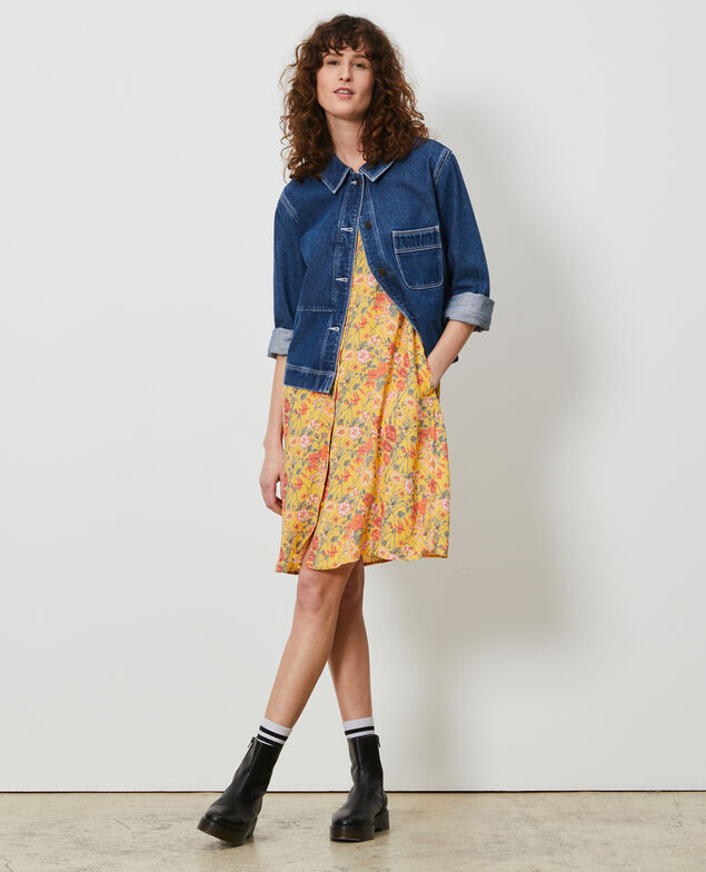 Chaqueta corta en denim Denim vintage wash