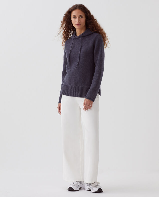Jersey de lana con capucha I684 marathon blue