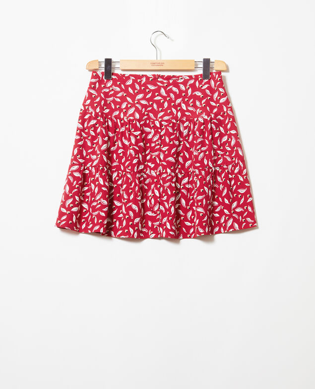 Falda con volantes Earth red