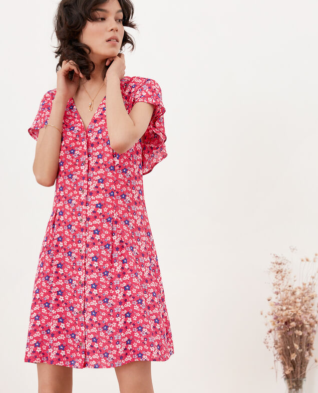 Vestido estampado Honolulu ultra pink