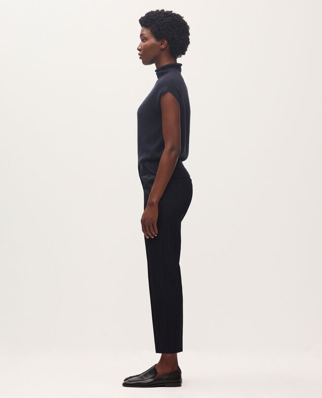 Pantalón cigarette de lana K690 st navy