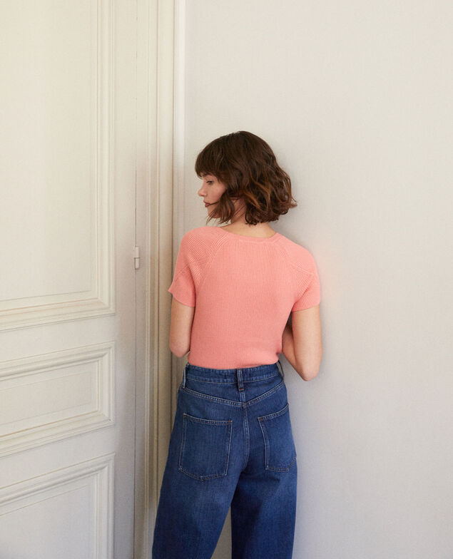 Jersey 100 % Algodón Burnt coral
