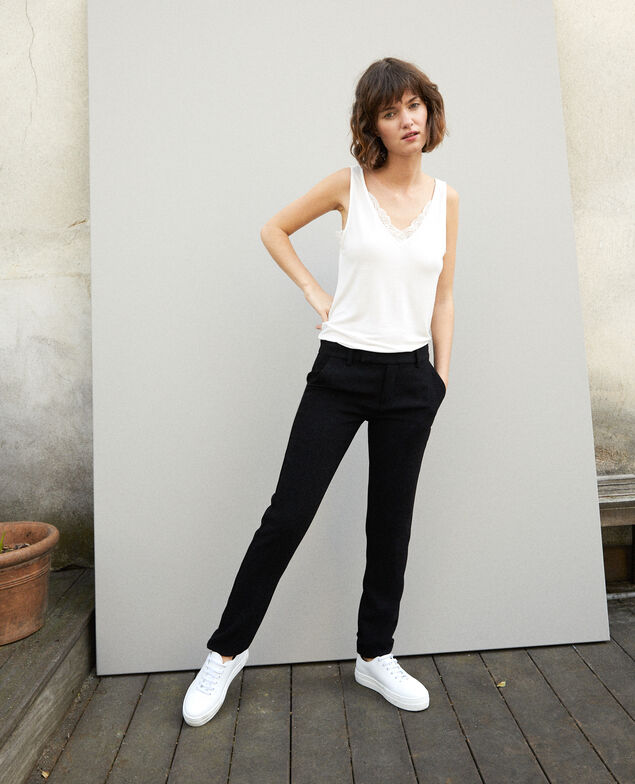 Pantalón tipo sastre Negro