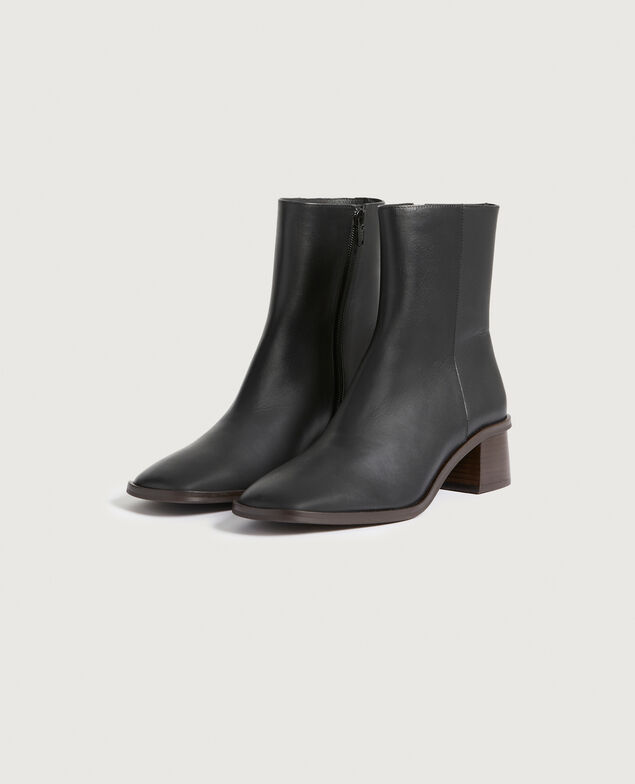 Botines de piel H091 black beauty