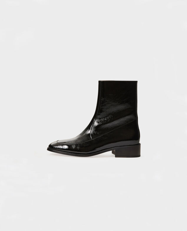  Botines ajustados de cuero Black beauty