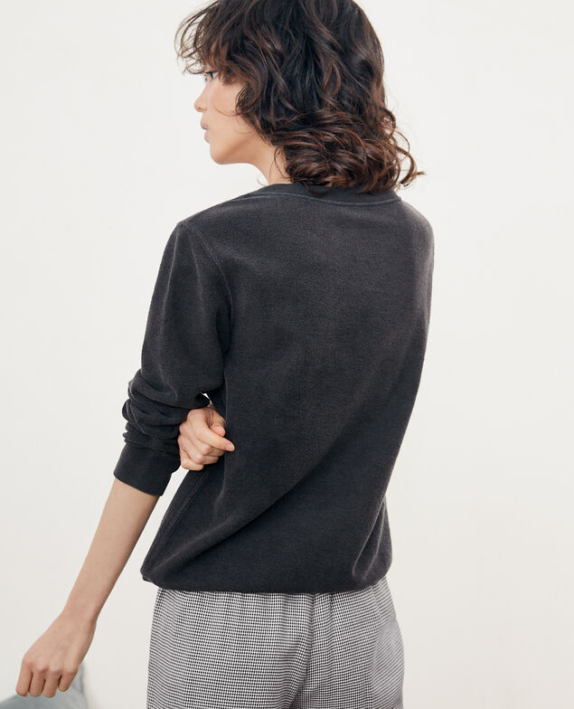 Sudadera Léon efecto del revés Noir