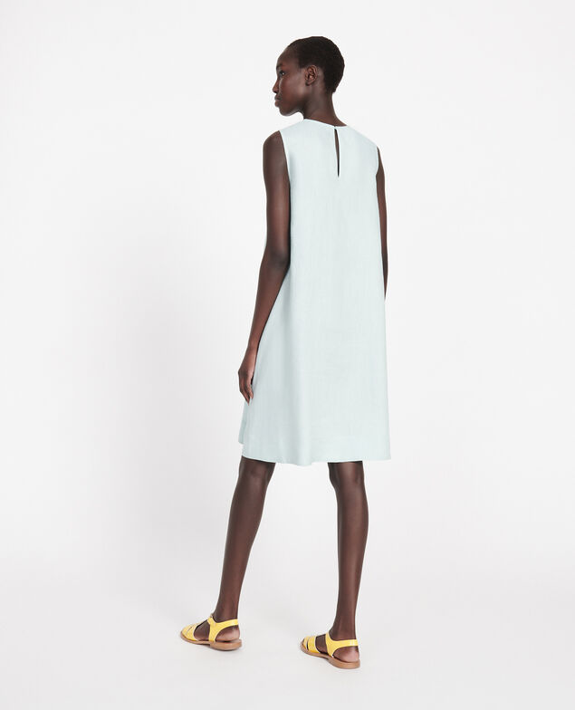 Vestido 100 % de lino Blue haze