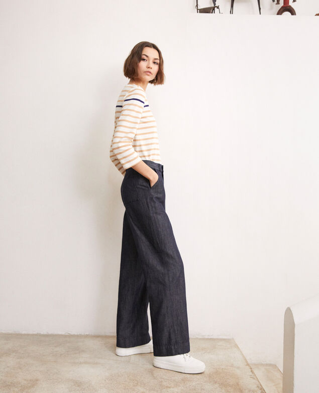 Pantalón con lino Indigo