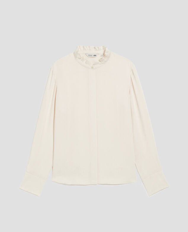 Camisa fluida con volantes U300 natural