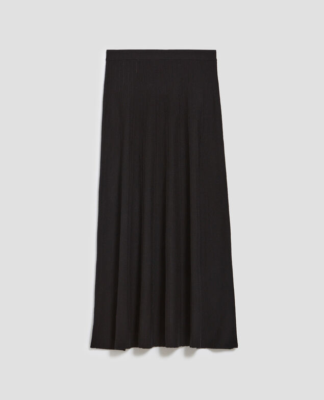 Falda larga de lana merino H091 black beauty