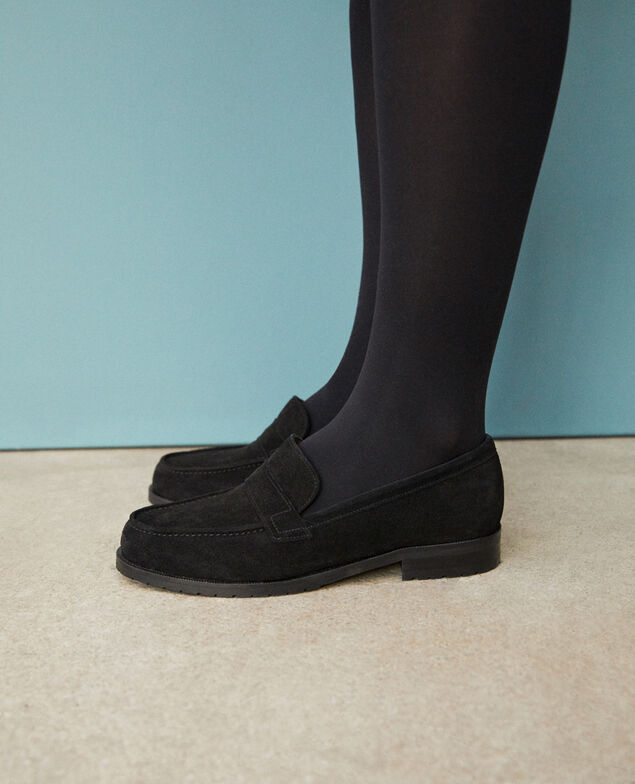 Mocasines de ante Negro