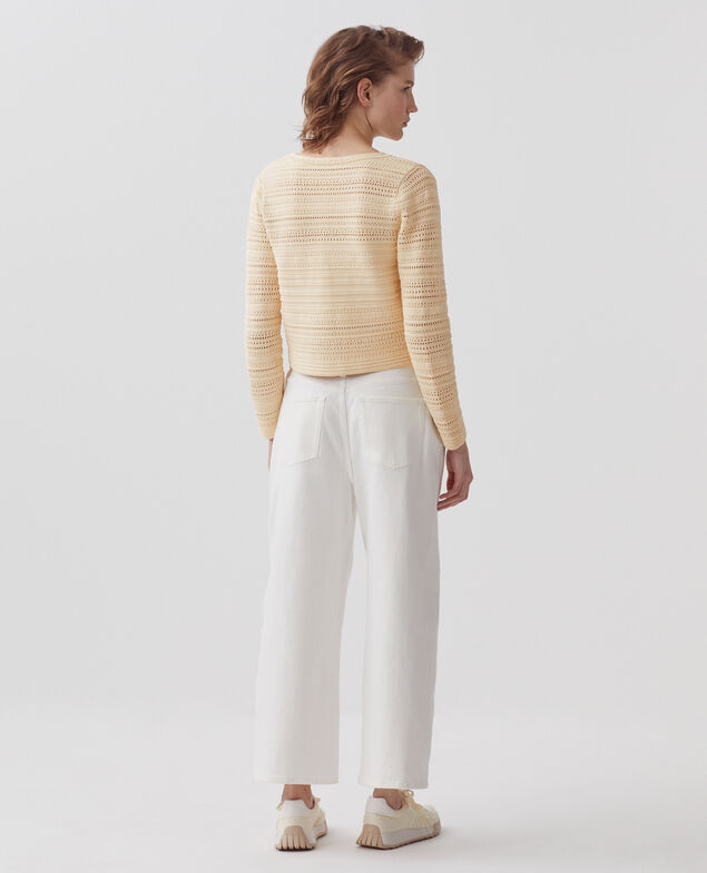 Cárdigan de crochet de algodón H304 albore
