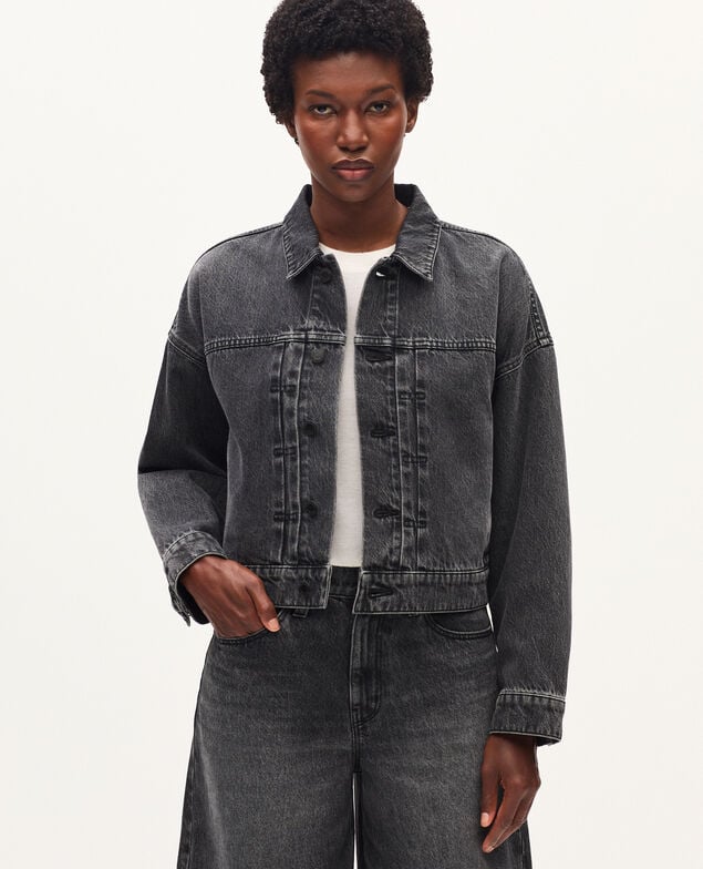 Chaqueta corta de algodón K081 dark gray