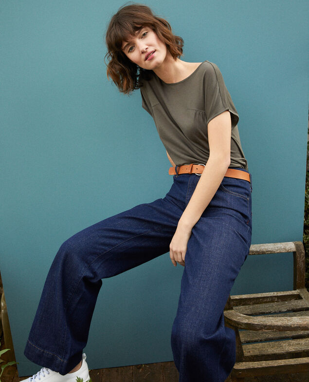 Camiseta de cuello redondo Olive night
