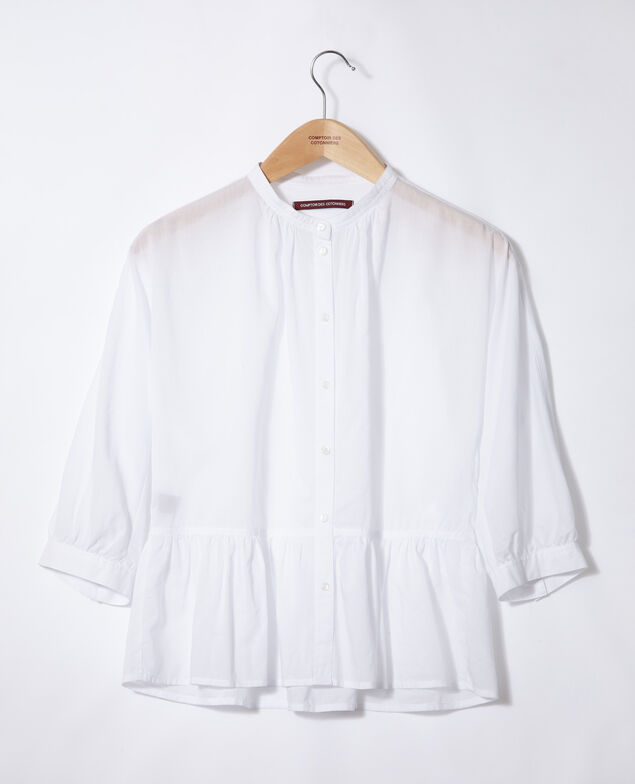 Blusa con faldón Blanco