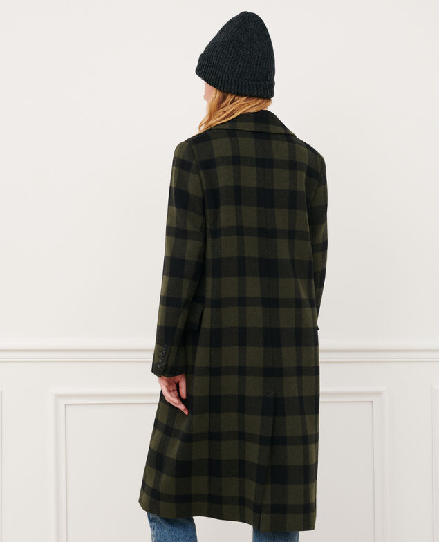 Abrigo largo de lana mezclada 8862 56 olive check
