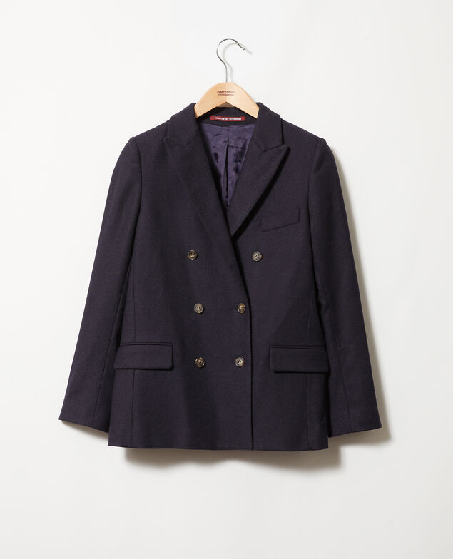 Chaqueta sastre con lana Dark navy
