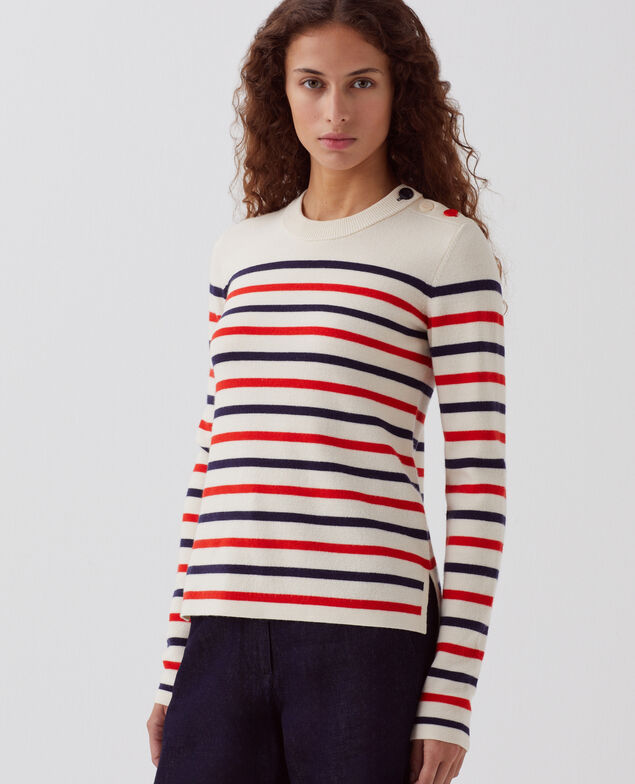 MADDY - Jersey marinero de lana merina H004 st_tricolore