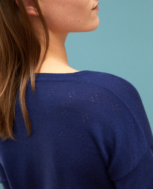 Jersey de lana merino Medieval blue