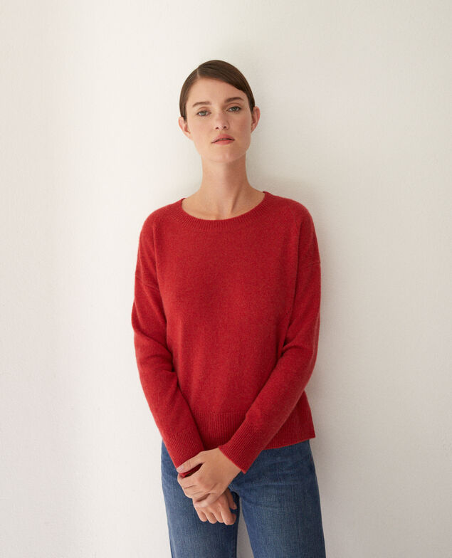 Jersey de cachemir Pompeian red