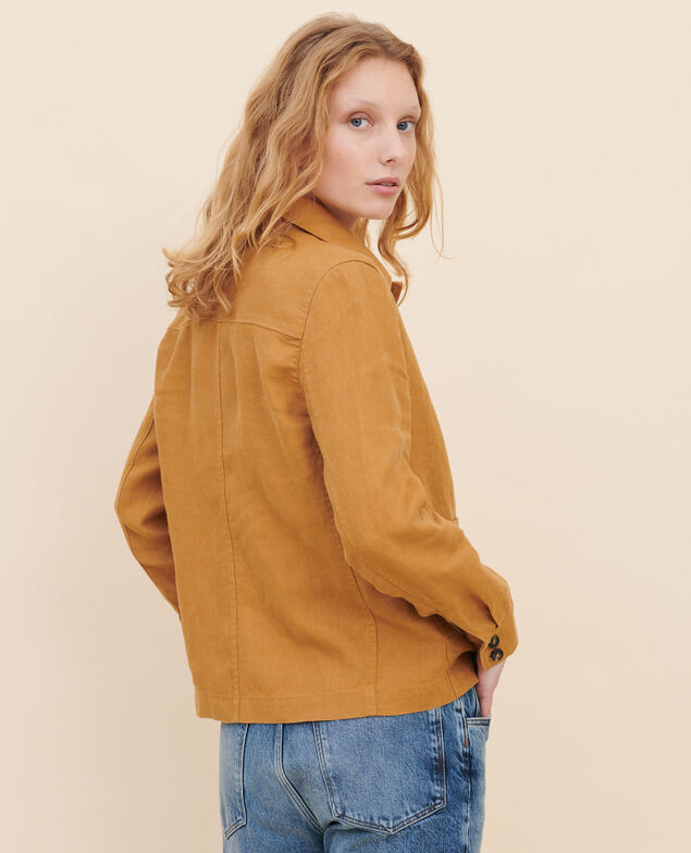 Chaqueta de trabajo de lino Panama 36 brown