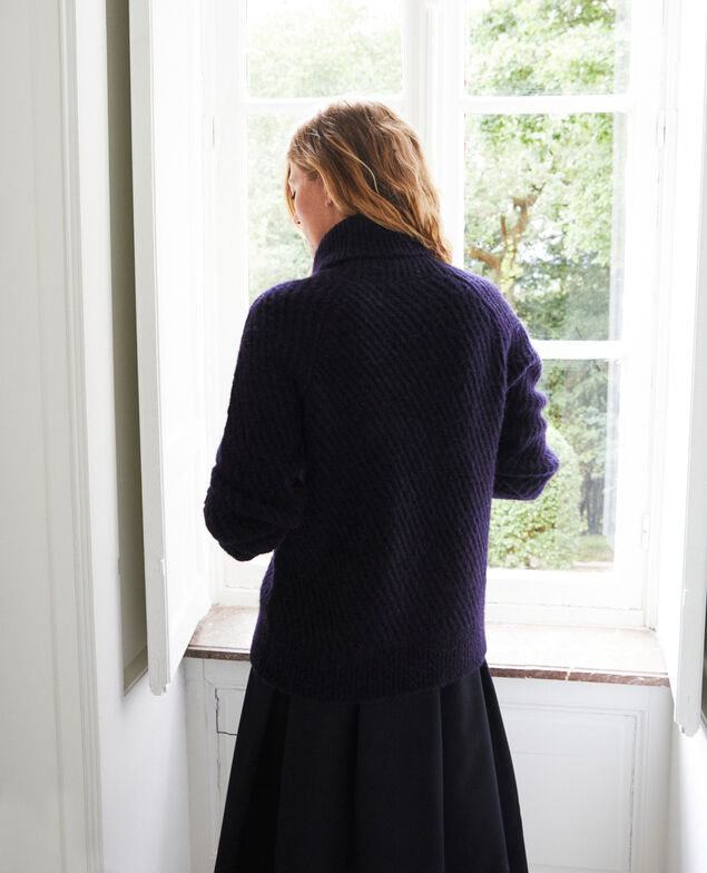 Jersey con cuello vuelto Dark navy