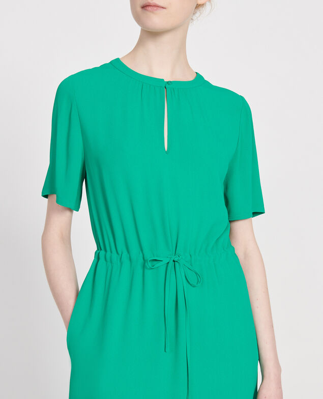 Vestido recto y fluido Golf green