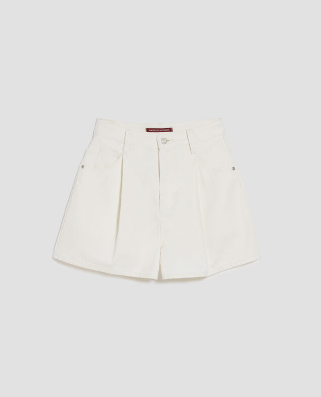 Short con pinzas H003 white