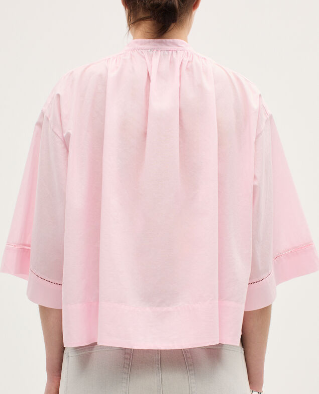 Blusa de gasa de algodón K100 bloom pink