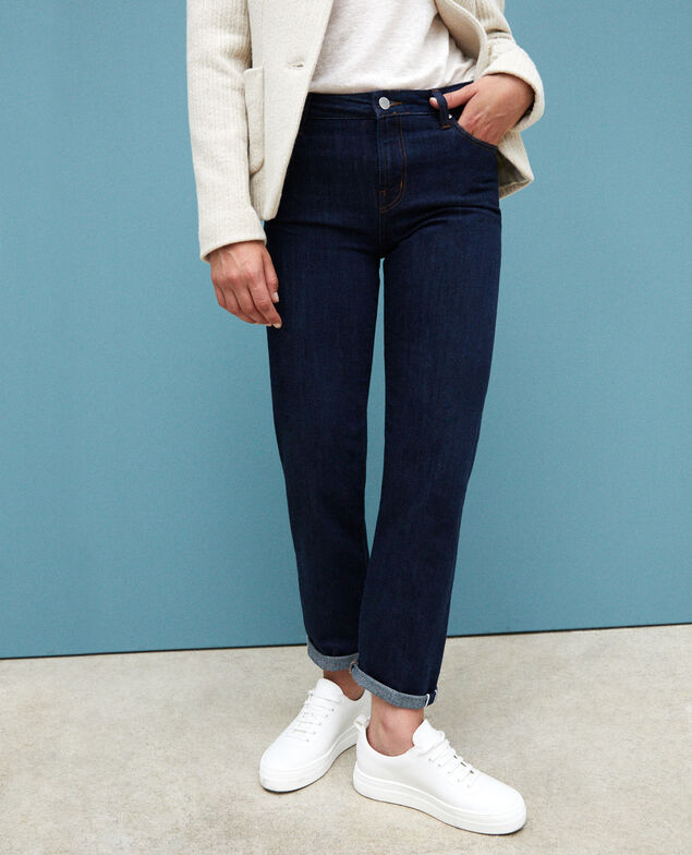 Jeans real straight Azul