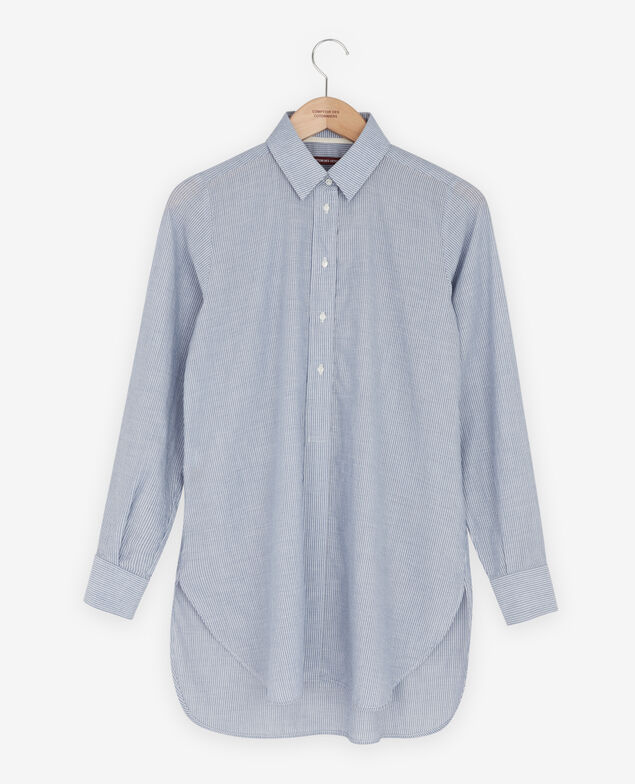 Camisa oversize rayada Stone blue stripes