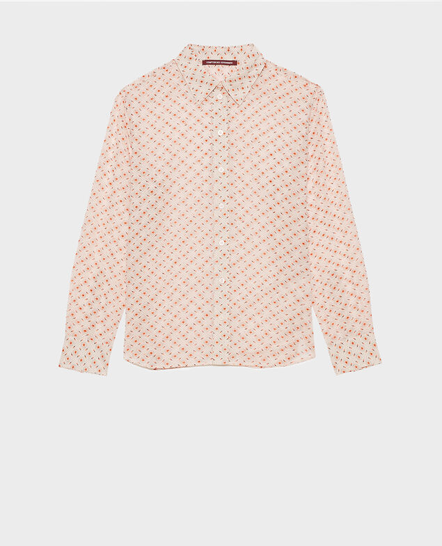 Camisa estampada de algodón Daisy seashellpink