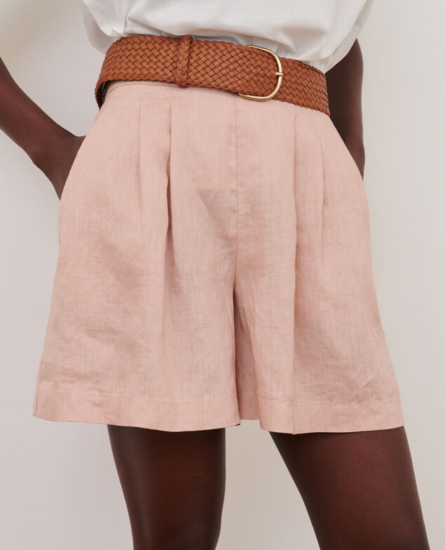Short de lino 32 beige