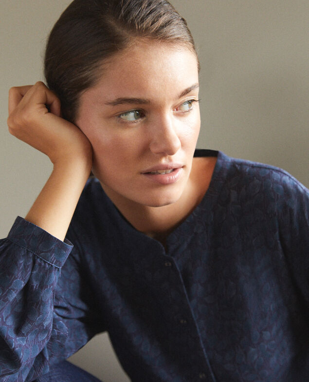 Blusa de corte amplio Azul