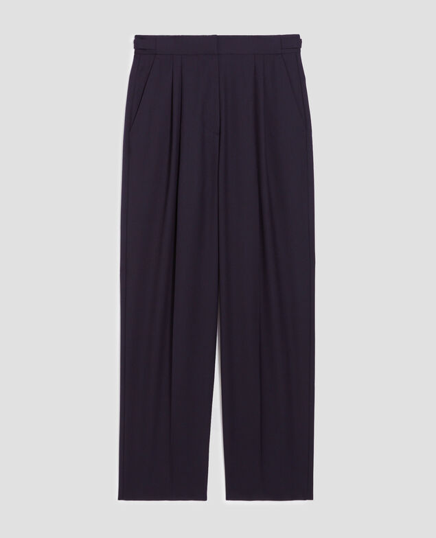 CAMILLE - Pantalón de lana con pinzas H695 night sky