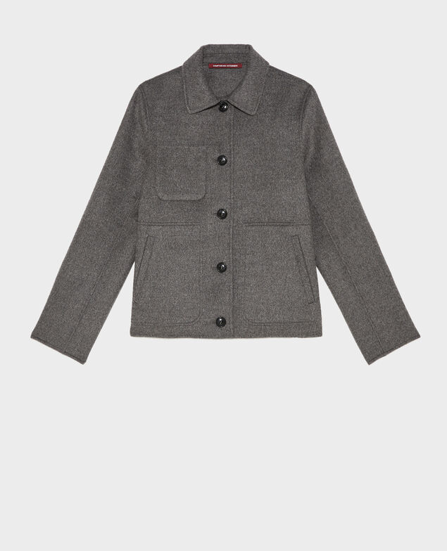  Chaqueta de lana con doble cara Medium grey melange