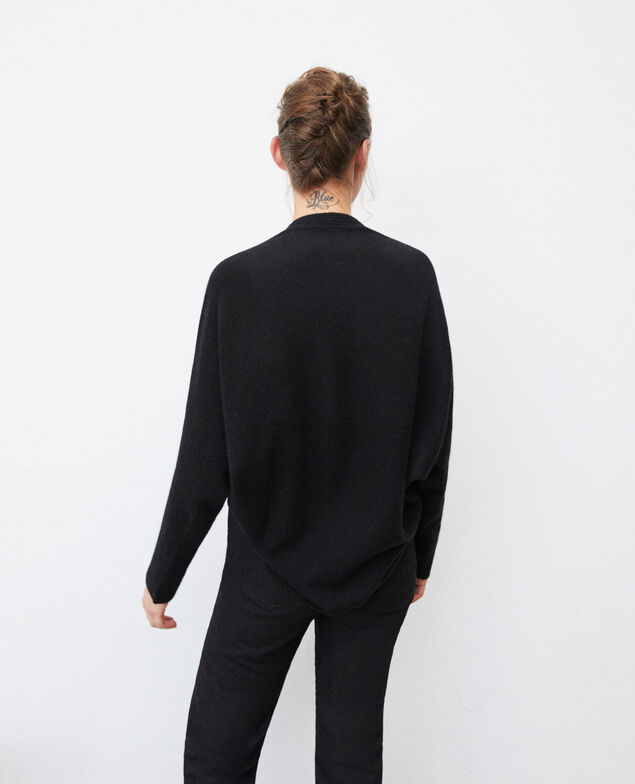Jersey estilo bolero con cachemir Negro
