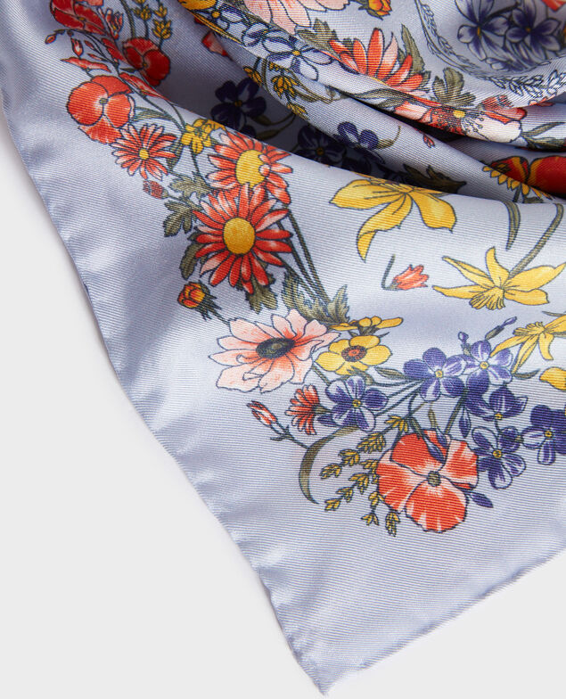 Foulard cuadrado de seda Blue heron