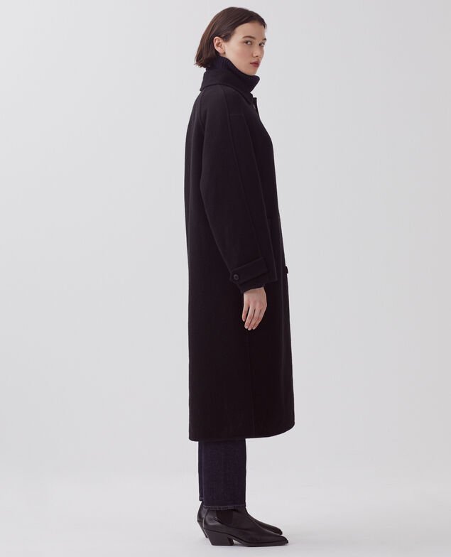 Abrigo largo H091 black beauty
