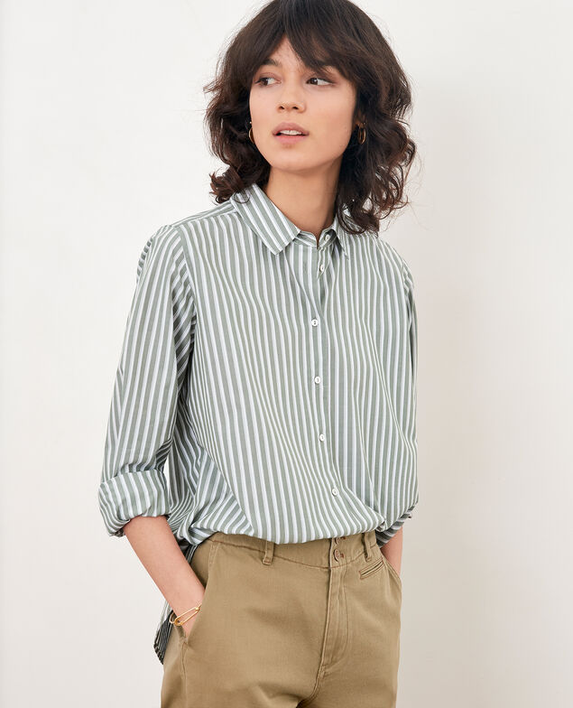 Camisa oversize rayada Sage stripes