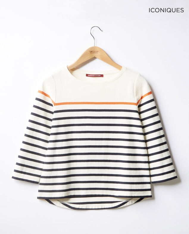 Camiseta de rayas Kaolin/navy