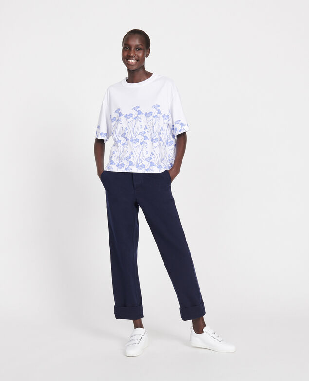 Camiseta de algodón Empreinte gardenia jewel