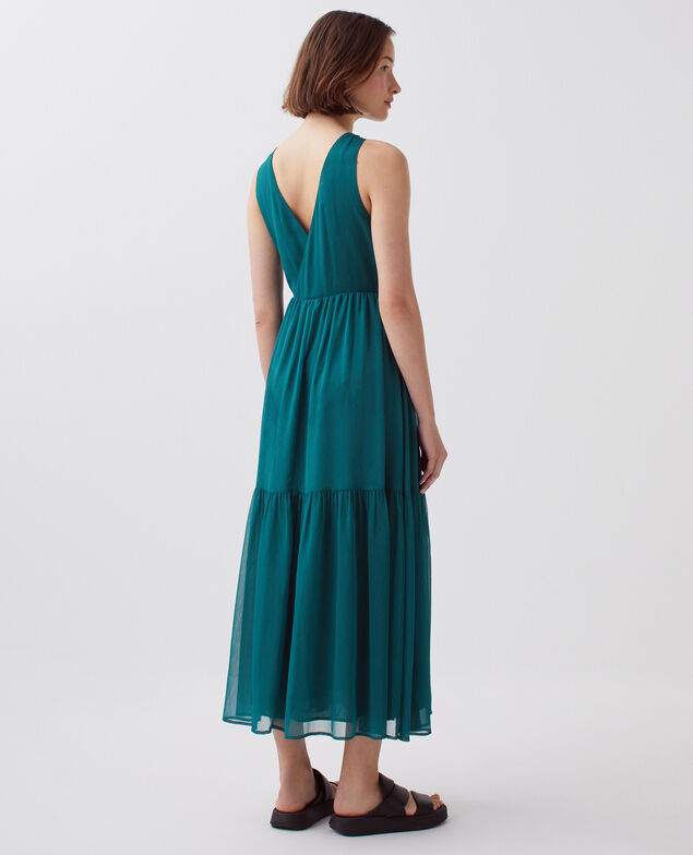 Vestido largo fluido H644 spruced-up blue