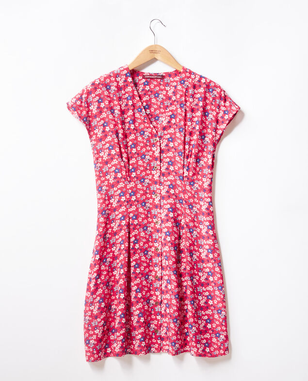 Vestido estampado Honolulu ultra pink