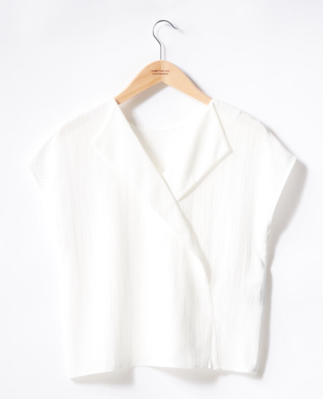 Top con escote en la espalda Off white