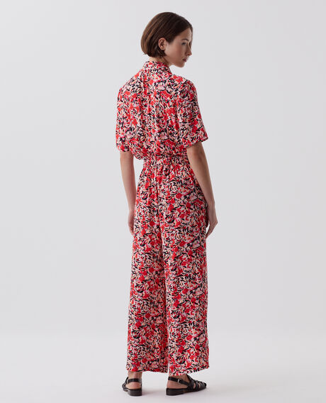 Mono fluido de manga corta J120 leaf pink