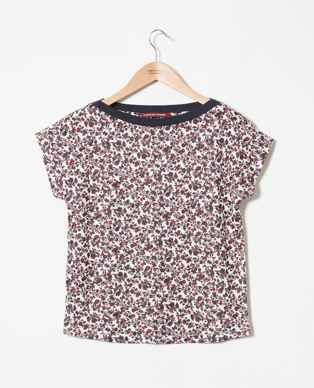 Camiseta con cuello barco de lino  Nf coconut milk