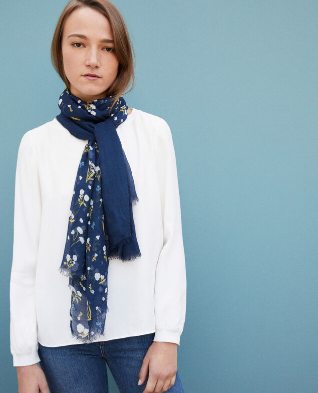 Fular estampado Azul
