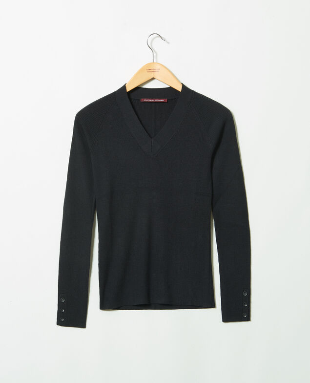 Jersey con cuello de pico Noir